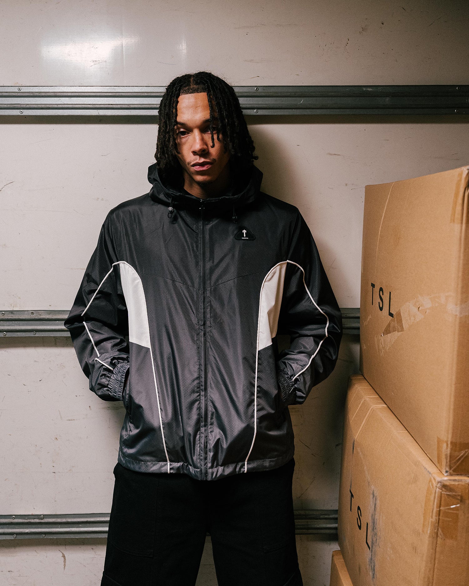 PRE ORDER Silicone Badge Windbreaker - Black - Image 4